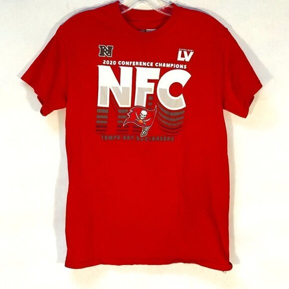 NFL Tampa Bay Buccaneers Short Sleeve Red Champs T Shirt Tee - Picture 2 of 9